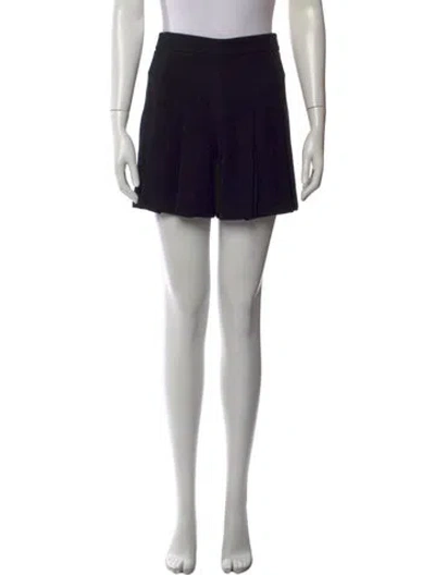 Pre-owned Alice And Olivia Pleated Accents Mini Skirt In Black