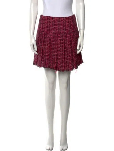 Pre-owned Alice And Olivia Pleated Accents Mini Skirt In Multi