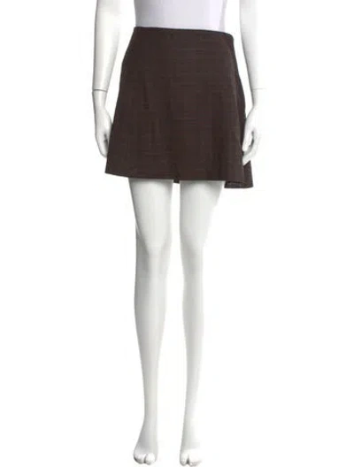 Pre-owned Alice And Olivia Pleated Accents Mini Skirt In Multi