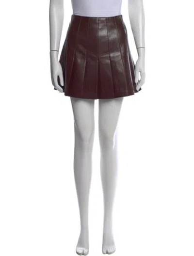 Pre-owned Alice And Olivia Pleated Accents Mini Skirt In Multi