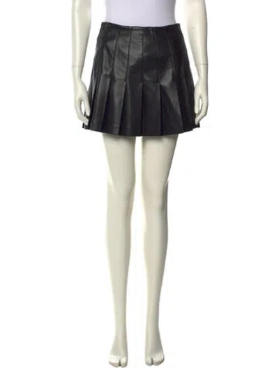 Pre-owned Alice And Olivia Pleated Accents Mini Skirt In Neutral