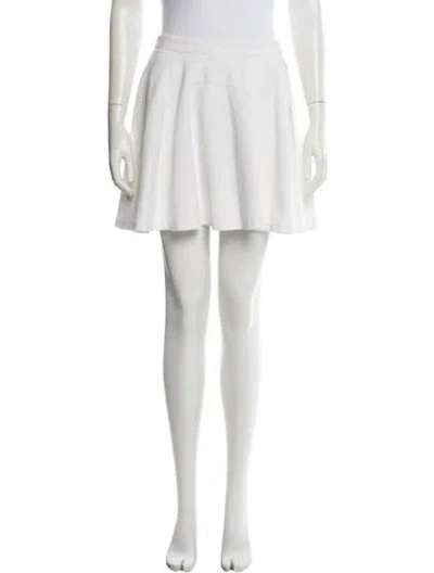 Pre-owned Alice And Olivia Pleated Accents Mini Skirt In Neutral