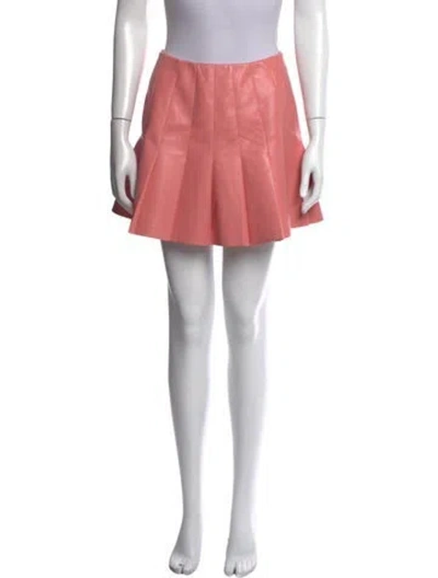 Pre-owned Alice And Olivia Pleated Accents Mini Skirt In Pink