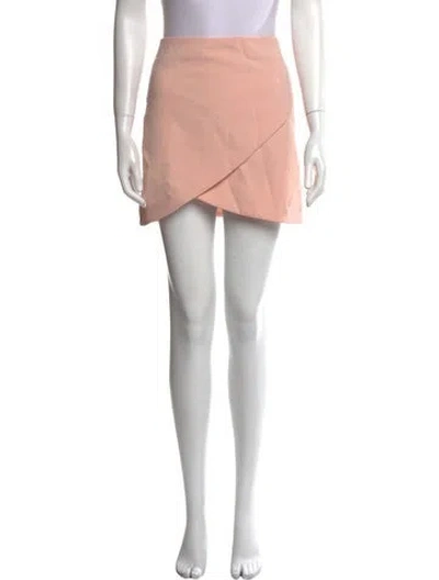 Pre-owned Alice And Olivia Pleated Accents Mini Skirt In Pink