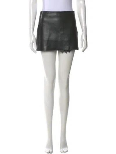 Pre-owned Alice And Olivia Pleated Accents Mini Skirt W/ Tags In Black