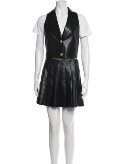 Pre-owned Alice And Olivia Pleated Accents Skirt Set In Grey