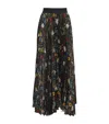 Alice And Olivia Katz Pleated Maxi Skirt In Multi
