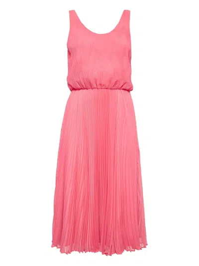 Pre-owned Alice And Olivia Pleated Midi Dress In Pink