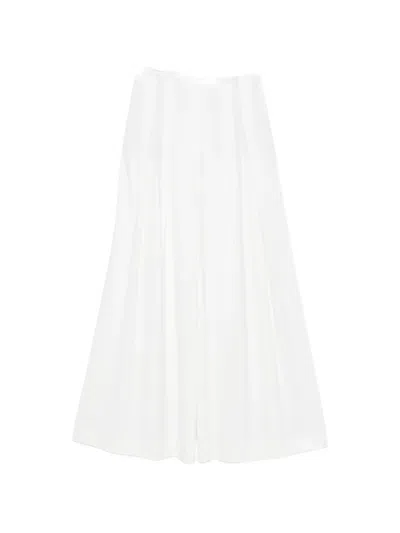 Alice And Olivia Pleated Pants In White