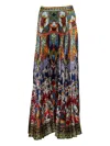 Alice And Olivia Pleated Printed Maxi Skirt In Multi