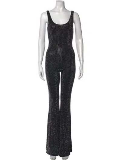 Pre-owned Alice And Olivia Polka Dot Print Scoop Neck Jumpsuit In Multi