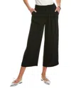Alice And Olivia Trish Satin Wide-leg Pants In Black