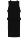 Alice And Olivia Poppy Peplum Midi Dress In Black