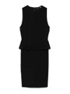 Alice And Olivia Poppy Peplum Midi Dress In Black