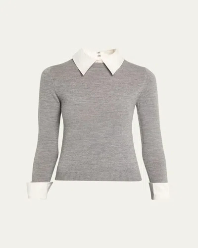 ALICE AND OLIVIA PORLA COLLARED SWEATER