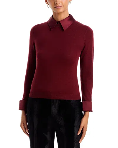 Alice And Olivia Porla Collared Wool Blend Sweater In Multi