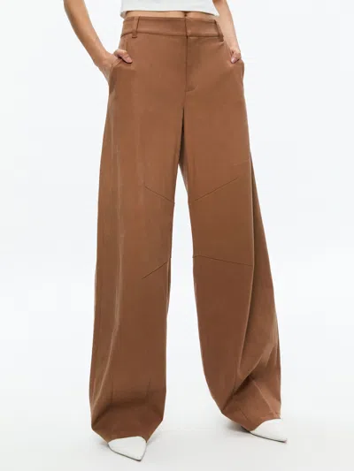 Alice And Olivia Porter Balloon Trouser In Camel