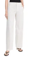 Alice And Olivia Porter Low-rise Tapered Trousers In Off White