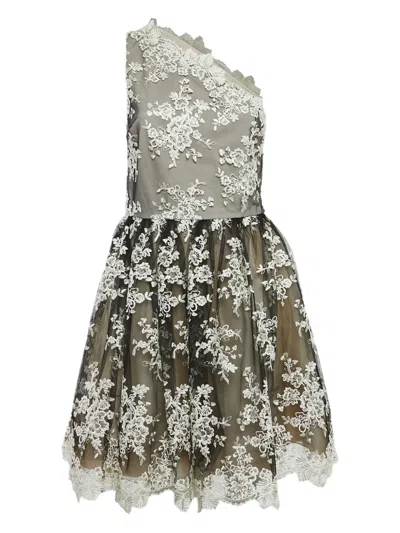 Pre-owned Alice And Olivia  Lace-embroidered One-shoulder Dress