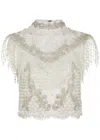 ALICE AND OLIVIA PRIA EMBELLISHED LACE TOP