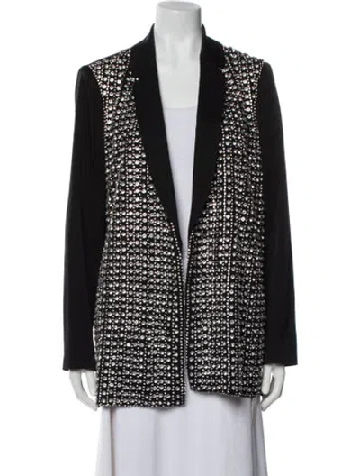 Pre-owned Alice And Olivia Printed Blazer In Black
