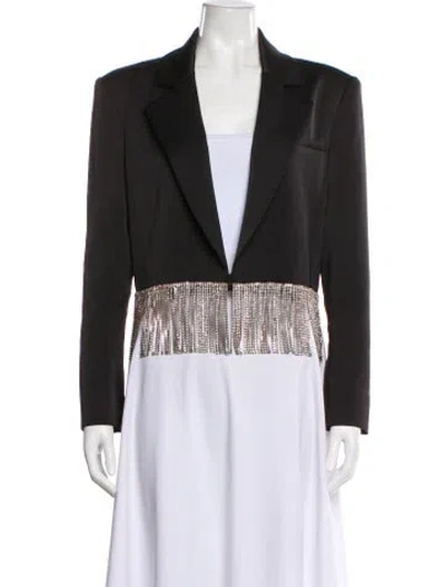 Pre-owned Alice And Olivia Printed Blazer In Gray