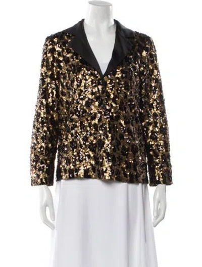 Pre-owned Alice + Olivia Printed Blazer In Neutral