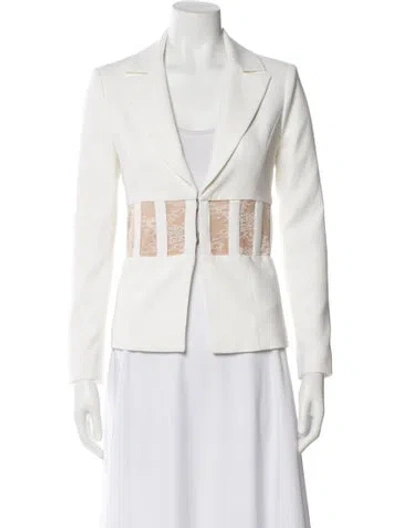Pre-owned Alice And Olivia Printed Blazer In Neutral