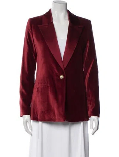 Pre-owned Alice And Olivia Printed Blazer In Red