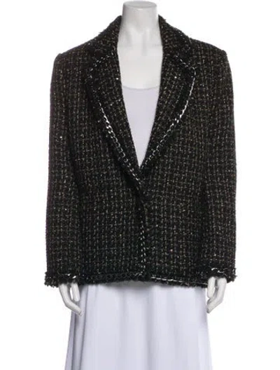Pre-owned Alice And Olivia Printed Blazer W/ Tags In Black
