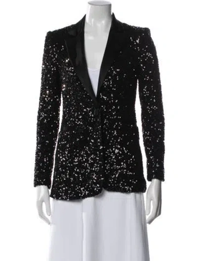Pre-owned Alice And Olivia Printed Blazer W/ Tags In Black