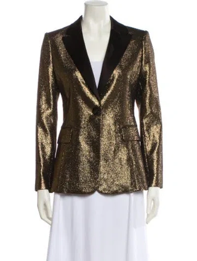 Pre-owned Alice And Olivia Printed Blazer W/ Tags In Brown