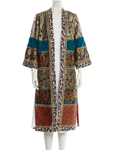 Pre-owned Alice And Olivia Printed Coat In Red