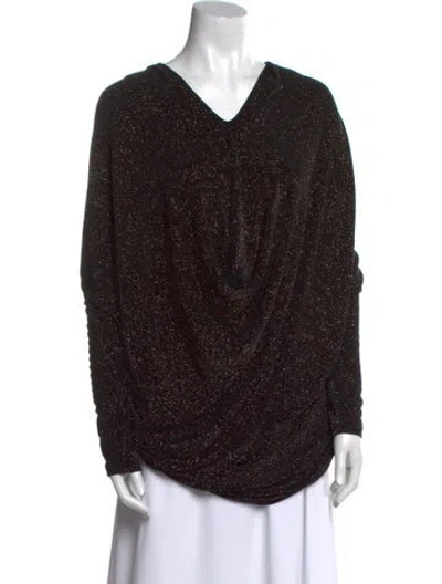 Pre-owned Alice And Olivia Printed Cowl Neck Tunic In Multi