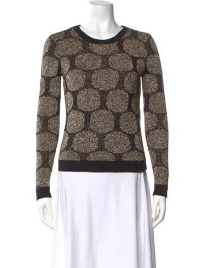 Pre-owned Alice And Olivia Printed Crew Neck Sweater In Multi