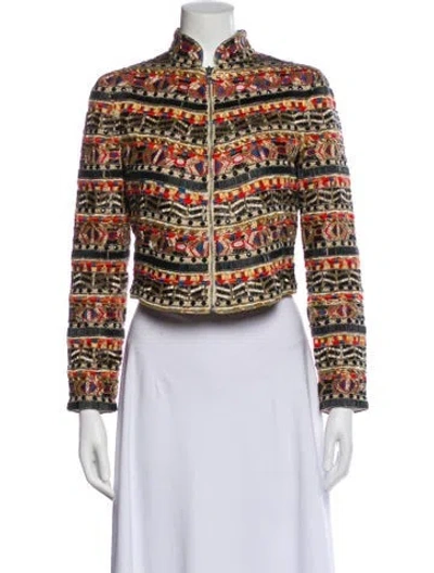 Pre-owned Alice And Olivia Printed Evening Jacket In Multi