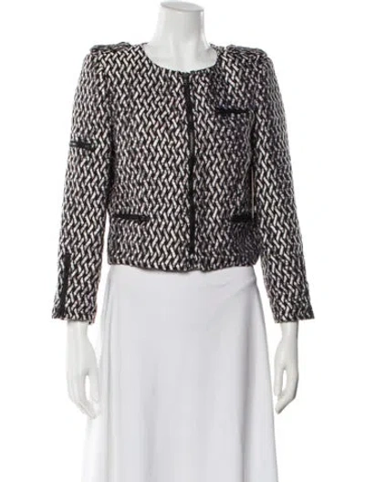 Pre-owned Alice And Olivia Printed Evening Jacket W/ Tags In Black