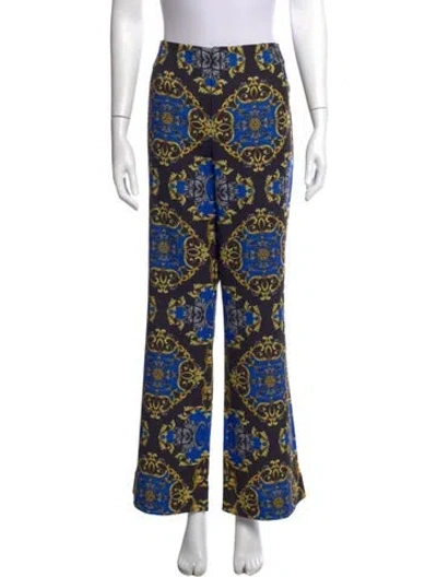 Pre-owned Alice And Olivia Printed Flared Pants In Multi