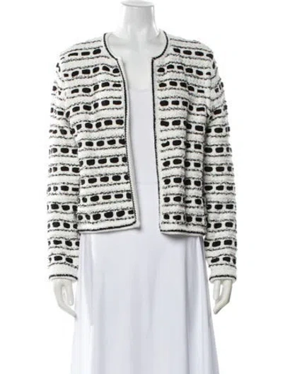 Pre-owned Alice And Olivia Printed Jacket In White