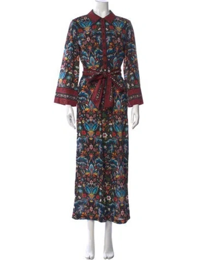 Pre-owned Alice And Olivia Printed Jumpsuit In Black