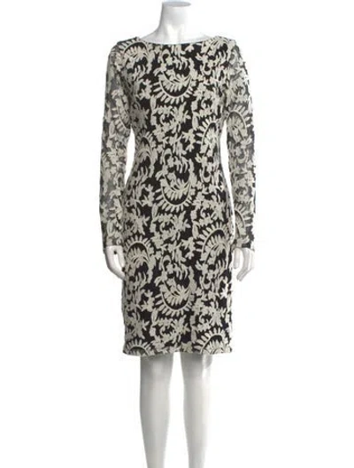 Pre-owned Alice And Olivia Printed Knee-length Dress In Multi