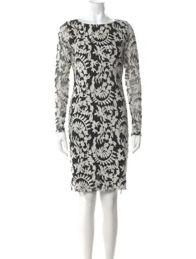 Pre-owned Alice And Olivia Printed Knee-length Dress In Multi