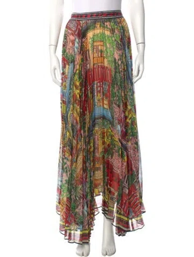 Pre-owned Alice And Olivia Printed Long Skirt In Multi