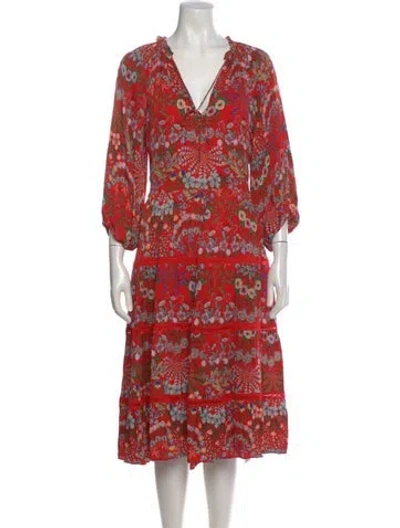 Pre-owned Alice And Olivia Printed Midi Length Dress