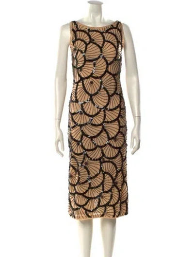 Pre-owned Alice And Olivia Printed Midi Length Dress