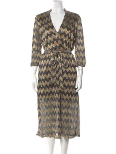 Pre-owned Alice And Olivia Printed Midi Length Dress