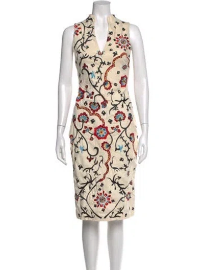Pre-owned Alice And Olivia Printed Midi Length Dress