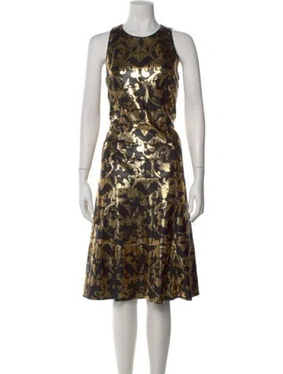 Pre-owned Alice And Olivia Printed Midi Length Dress In Multi