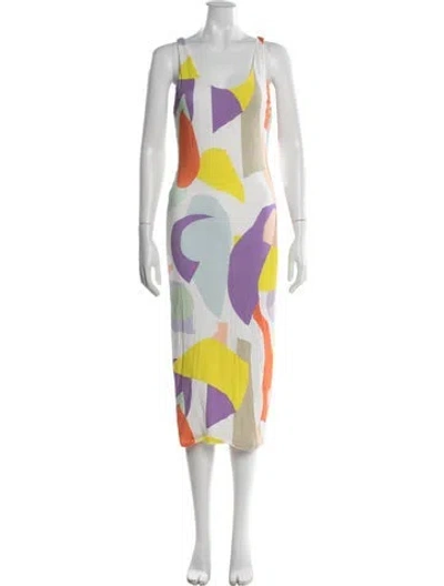 Pre-owned Alice And Olivia Printed Midi Length Dress In Multi