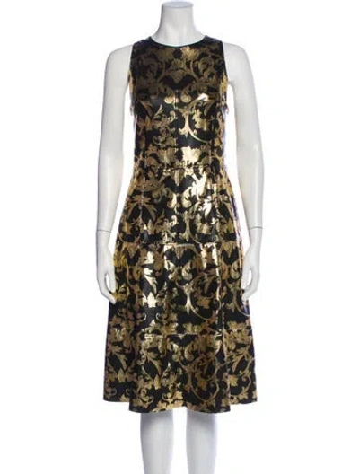 Pre-owned Alice And Olivia Printed Midi Length Dress W/ Tags In Multi